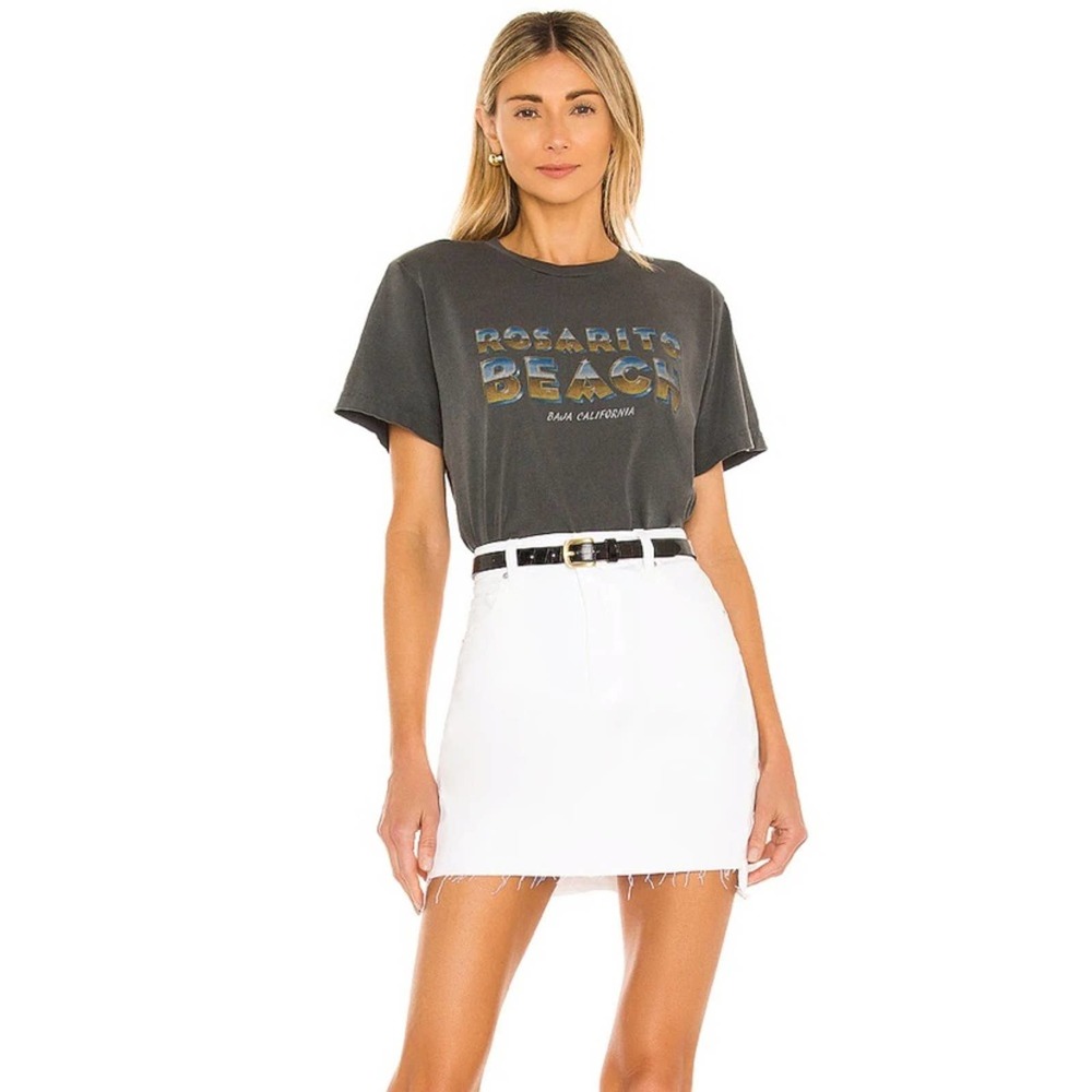 NWT Hudson Jeans White Vivid Mini Denim Skirt